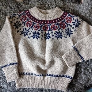 Nordic Patterned Wool Sweater
